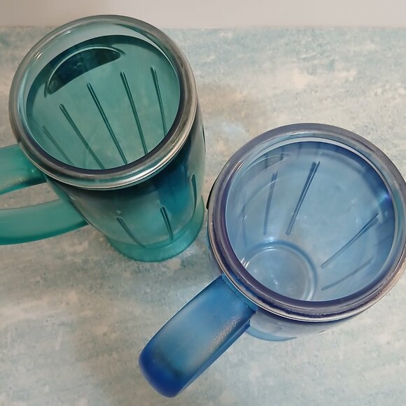 Two Starbucks Barista Rocket Tumblers-2001 Blue & Aqua - Picture 4 of 6